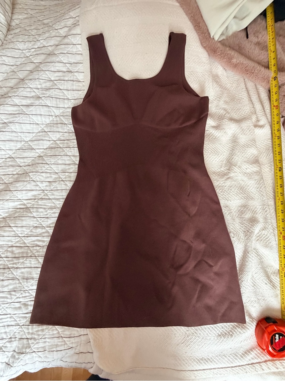 lululemon athletica Brown Scoop-Neck Mini Dress